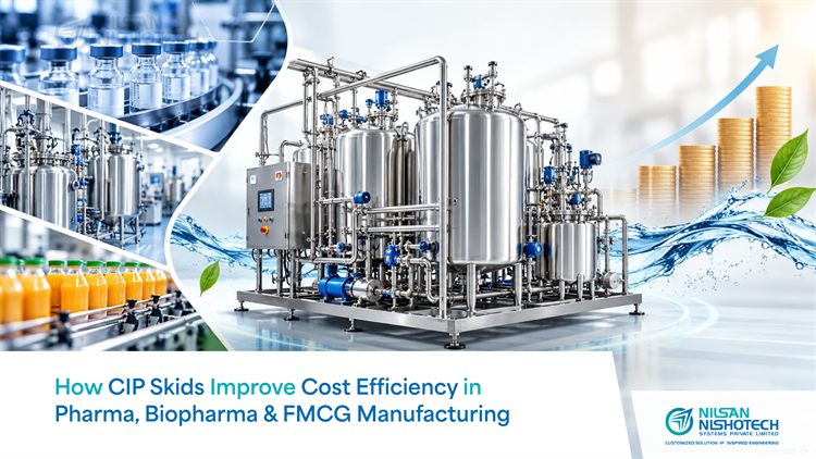 How CIP Skids Improve Cost Efficiency in Pharma, Biopharma and FMCG Manufacturing